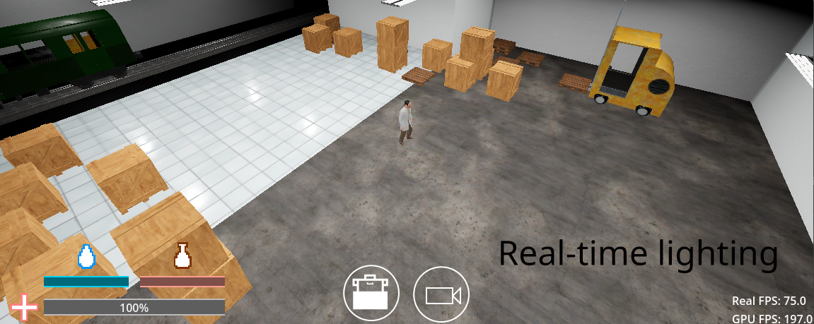 Real-time lighting, new sub-zone